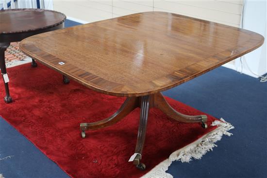 A Regency inlaid mahogany breakfast table, W.139cm